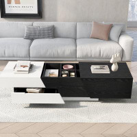 Ivy Bronx Modern Extendable Sliding Top Coffee Table with Storage