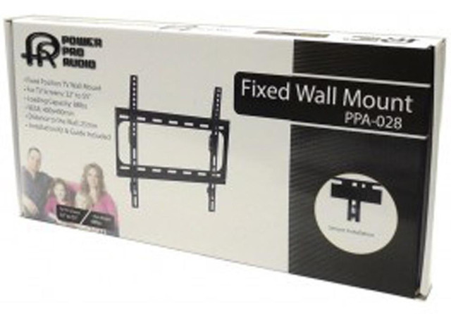 Power Pro Audio PPA-028 32-Inch To 55-Inch Fixed Tv Wall Mount dans Appareils électroniques  à Ontario - Image 2