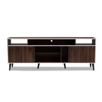 Lefancy.net Lefancy  Marion Mid-Century Modern Brown and White Finished TV Stand