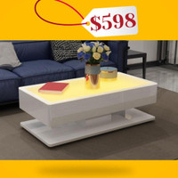 Modern White LED Coffee Table on Discount !!