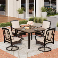 Lark Manor Argyri Square 4 - Person 42" Long Dining Set with Cushions