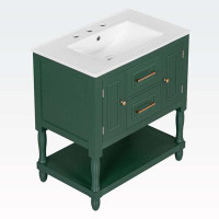 Alcott Hill Bathroom Vanity with Sink Top,with Two Doors and Two Drawers