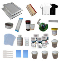 1 Color Silk Screen Printing Materials Kit Stretched Screen Frame/Squeegee/Frames Spatulas 006812