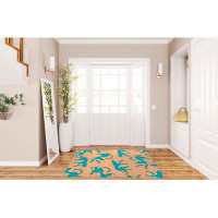 Bungalow Rose TREKKING TIGER TANGERINE Indoor Floor Mat By Bay Isle Home™