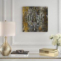 House of Hampton 'Vintage Chandelier I' Framed Acrylic Painting Print on Canvas