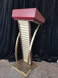 WOODEN PODIUM WITH GOLD FRAME RENTALS [PHONE CALLS ONLY 647xx479xx1183]