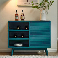 Latitude Run® 36" Sideboard Buffet Cabinet with Wine Storage shelf with Wine Glass Holder Organizer