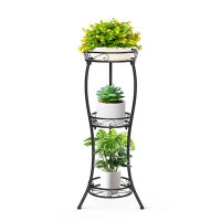 Winston Porter 3 Tier Tall Metal Plant Stand, 33 Inch Plant Stands Indoor Outdoor, Rustproof Iron Flower Pot Stand Holde