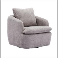 Ivy Bronx COOLMORE Swivel Barrel Chair, Comfy Round Accent Sofa Chair For Living Room, 360 Degree Swivel Barrel Club Cha