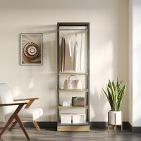 Scott Living Bryant 24" Wardrobe with 4 Shelves and Clothes Rod Closet System