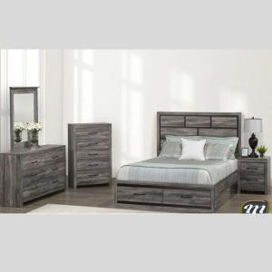 Grey Wooden Strorage Bedroom Set on Sale !! in Beds & Mattresses in Markham / York Region