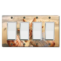 WorldAcc 4-Gang Toggle Light Switch Wall Plate