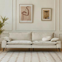 Crafts Design Trade 86.61" White 100% Polyester Standard Sofa