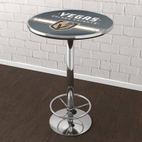 Trademark Global Vegas Golden Knights Logo Bar Table with Footrest