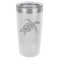 Susquehanna Glass Sea Turtle White Insulated Tumbler & Lid