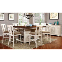 Rosalind Wheeler 7 Piece Counter Height Dining Set In Off-White And Tan