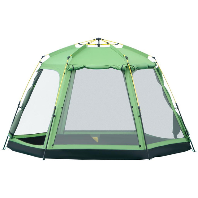 Camping Tent 126" x 126" x 70.75" Green in Fishing, Camping & Outdoors - Image 2