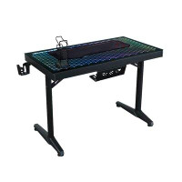 17 Stories Subrena Glass Gaming Desk
