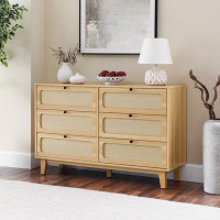 GOODSILO Antique Wooden Six-Drawer Dresser - Versatile Storage Solution