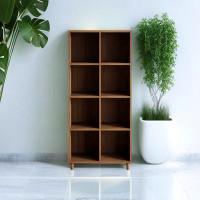 LORENZO 59.05" H x 27.55" Solid Wood Standard Bookcase