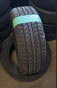 USED PAIR OF ALL SEASON 225/60R17 GENERAL 85% TREAD WITH INSTALLATION.