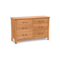 Copeland Furniture Monterey 6 Drawer 58.75" W Solid Wood Double Dresser