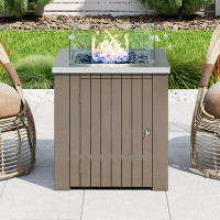 Beachcrest Home Olney Aluminum Outdoor Propane/Natural Gas Fire Pit Table
