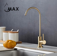 Water Filter Faucet Single Handle Non-Air-Gap Drinking Water Beverage Faucet Brushed Gold Finish