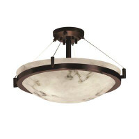 Wildon Home® Winnick Lumenaria Collection - Ring Family 6 - Light 39'' Simple Bowl LED Semi Flush Mount