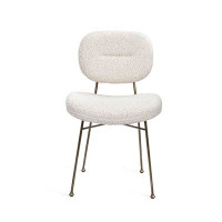 Interlude Stainless Steel Side Chair in White