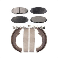 Front Rear Semi-Metallic Brake Pads And Drum Shoes Kit For Toyota Corolla Scion xD KFN-100025