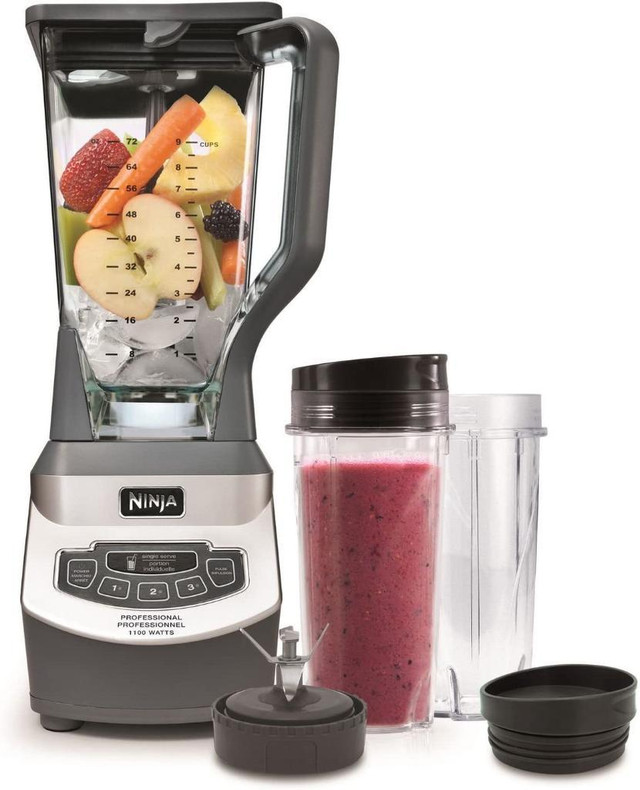 Ninja BL660C Professional Countertop Blender With 1100-Watt Base, 72 Oz Total Crushing Pitcher  FREE Delivery in Microwaves & Cookers