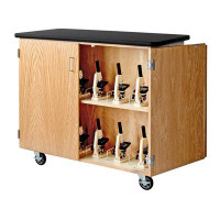 Diversified Woodcrafts Mobile Microscope Storage Cabinet