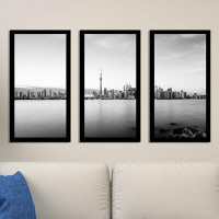 Made in Canada - Picture Perfect International "Toronto Bw" 3 Piece Framed Painting Print Set
