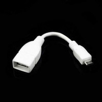 White OTG Micro USB Host Connector Cable for Samsung Galaxy S4 i