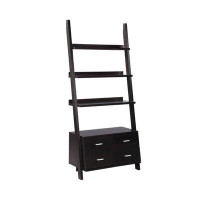Latitude Run® 4-Drawer Ladder Bookcase, Cappuccino