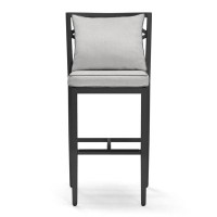 Hokku Designs Callowhill Metal Outdoor Dining Side Chair with Cushion