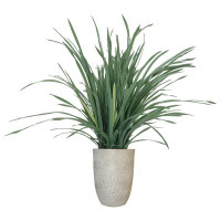 Vintage Home 44"H Vintage Real Touch Lemon Grass , Indoor/ Outdoor, In  Rounded Pot With Rope Basket ( 30X30x36"H )