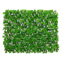 DOEWORKS Expandable Fence Privacy Screen For Balcony Patio Outdoor, Faux Ivy Fencing Panel For Backdrop Garden Backyard