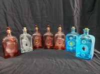 ONLINE AUCTION: Hand Made Czech Rep Blown Glass Bottles