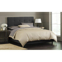 Corrigan Studio Moats Solid Wood and Upholstered Low Profile Standard Bed