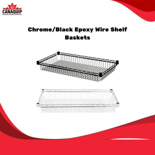 BRAND NEW WIRE SHELVES and SHELVING-Chrome and Black Coated-  (Open Ad For More Details) in Other Business & Industrial - Image 2
