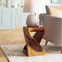 Union Rustic Kyzier Solid Wood Abstract End Table