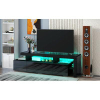 Ivy Bronx Modern Style 16-Coloured LED Lights TV Cabinet 19.7" H x 73.2" W x 15.75" D