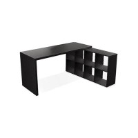 Fit and Touch 70.87" Black Rectangular Solid Wood desks