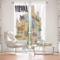 East Urban Home Lined Window Curtains 2-panel Set for Window Size by Markus Bleichner - Tourist Vienna