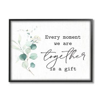 Stupell Industries Romantic Together Typography Phrase Eucalyptus Floral Blossoms