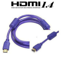 6 ft. HDMI v1.4 Premium Gold High Speed Cable for 1080p HDTV, Bl