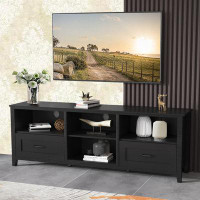 Red Barrel Studio 70 Inch Length TV Stan For Living Room And Bedroom, With 2 Drawers And 4 High-Capacity Storage Compart