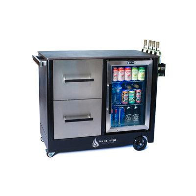 Mont Alpi Mont Alpi Outdoor Bar Patio Island Kitchen Mobile Bar Prep Cart Station + Compact Refrigerator dans Réfrigérateurs